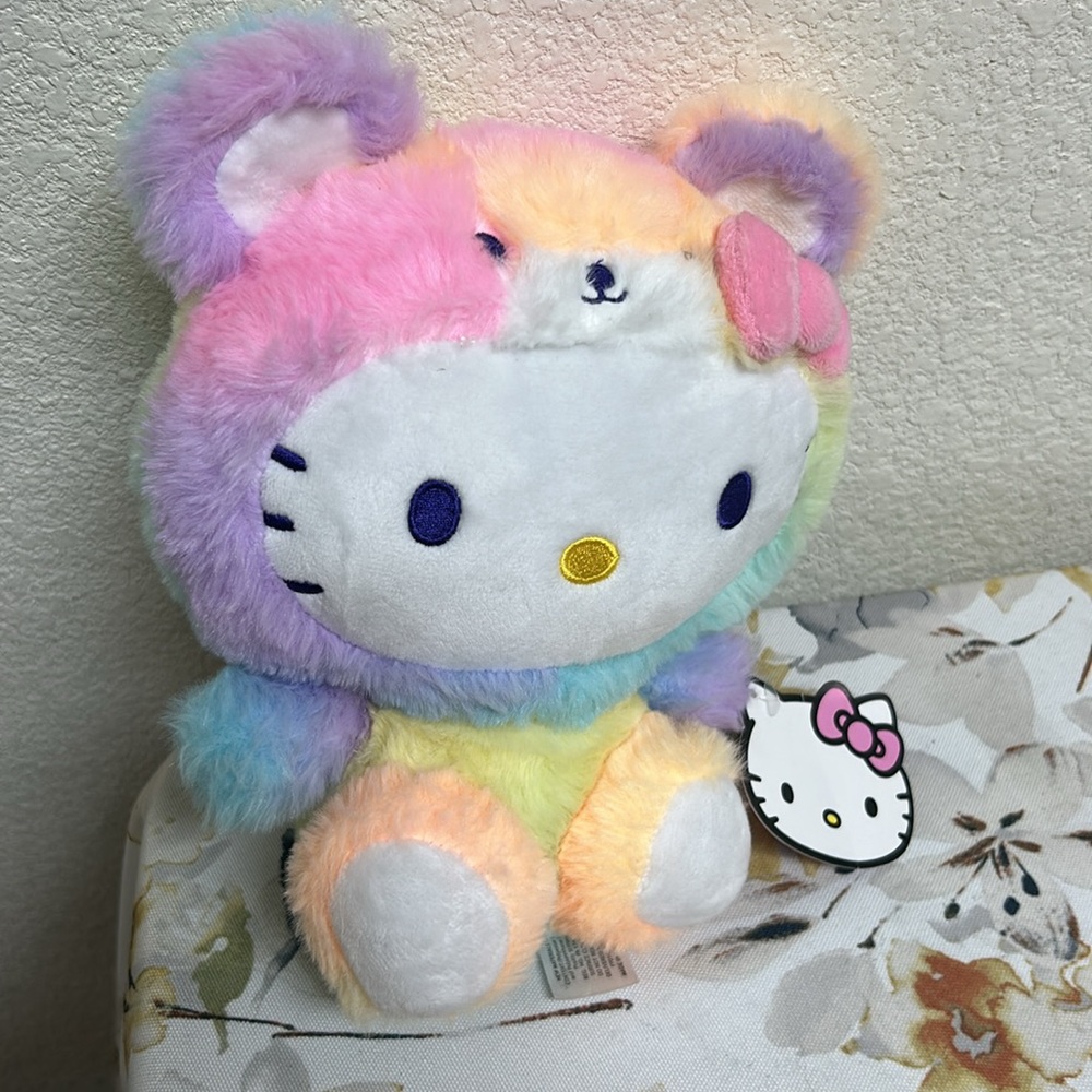 New with tags Hello Kitty 9" Rainbow Sherbet Plush toy collectible - Picture 2 of 8
